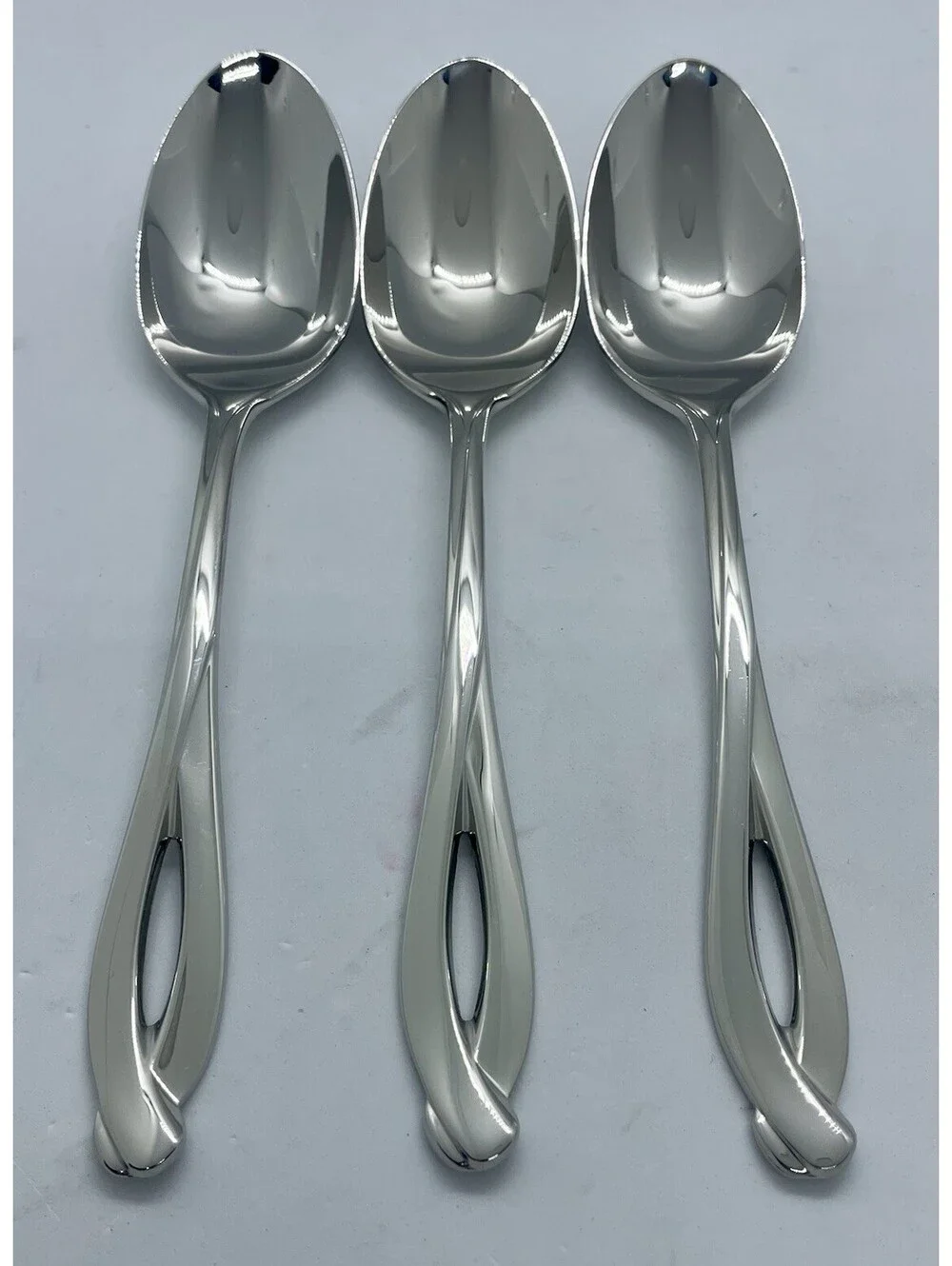 (3) Lenox DEBUT 18/8 Stainless Japan Kirk Stieff Collection Place Spoon Lot ~7”